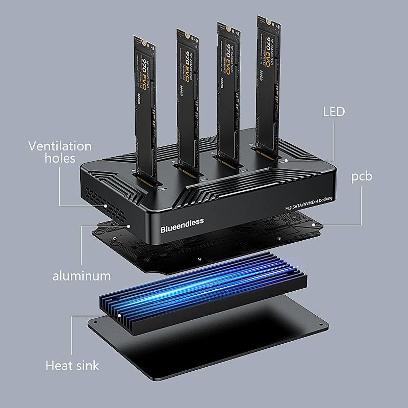 8Tb M2 Nvme Ssd - Blueendless 4 yuvalı m2 SSD yerleştirme