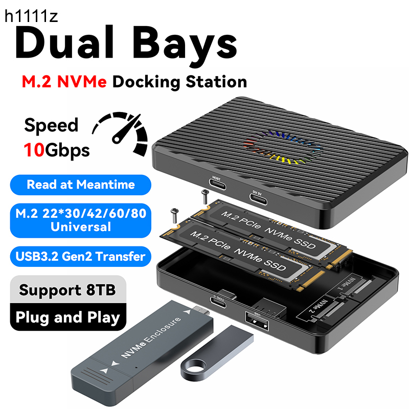 8Tb M2 Nvme Ssd - Çift Yuvalı M.2 NVME Bağlantı İstasyonu,