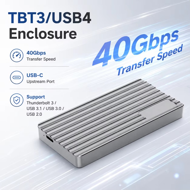 Usb4 40Gbps External Ssd 8Tb - Alüminyum M.2 NVMe SSD Kutusu USB-C