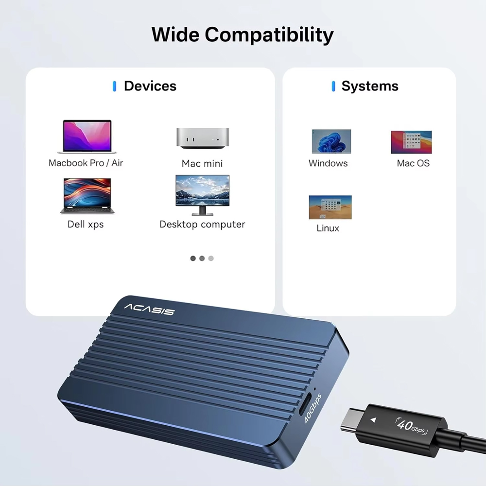 ACASIS 40Gbps M.2 NVMe SSD Kut - 8Tb M2 Nvme Ssd incelemesi ve fiyatı
