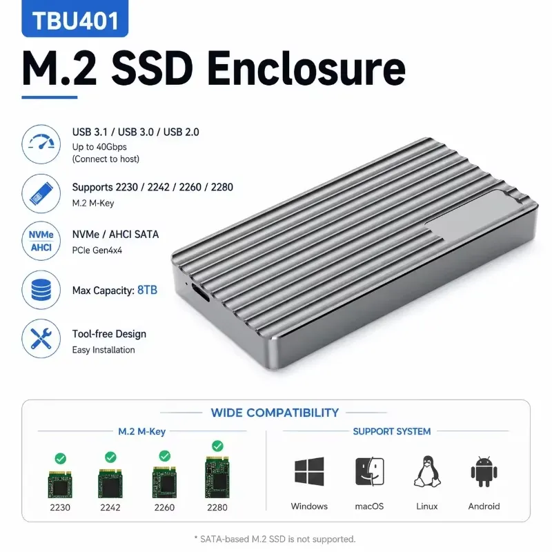AP01 Alüminyum M.2 NVMe SSD Ku - Usb4 40Gbps External Ssd 8Tb incelemesi ve fiyatı